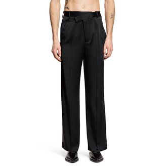 Ann Demeulemeester Cyrus Cady Satin Wide Leg Trousers