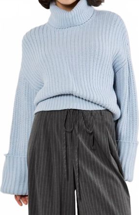 Apricot Chunky Knit Sweater In Blue