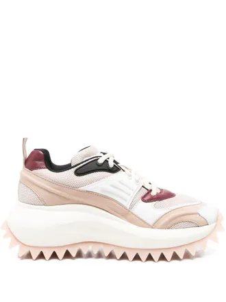 Vic Mati&eacute; Calf Leather and Mesh Panels Sneakers