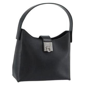 Ferragamo Pre-owned Hand Bag - Dames - Pre-owned - Zwart - Maat: ONE Size Leer