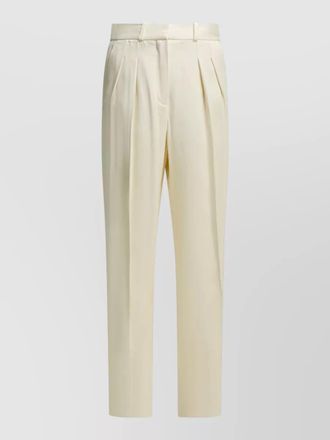 Loulou Studio pleated trousers belt loops pockets buttons