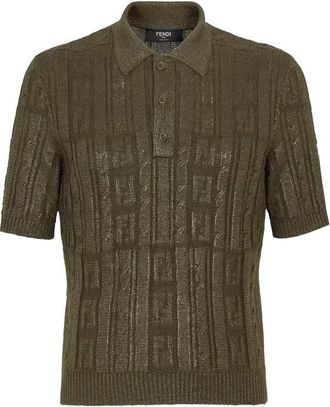 Fendi Round-neck Truien - Heren - Ronde hals truien - Groen - S - Truien & Vesten
