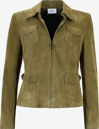 Akris Kurze Ziegenwildlederjacke