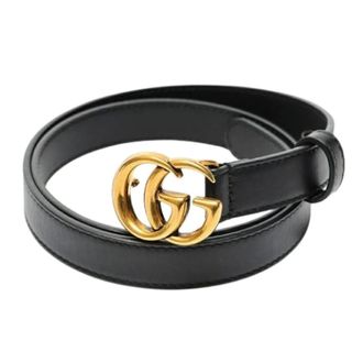 Gucci Pre-owned Belts, female, Black, Size: ONE SIZE Pre-owned Vintage Leather Belt