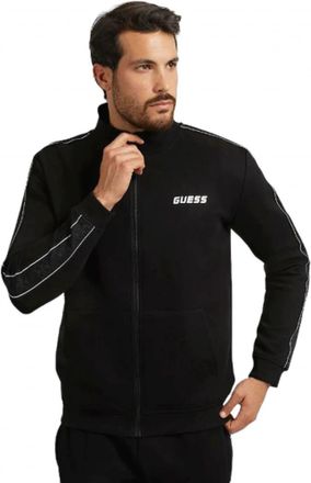 Guess Hoodie met rits - Heren - Vesten met rits - Zwart - L - Katoen - Hoodies & sweatvesten
