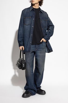 Acne Studios Denim Shirt, Mens, Navy Blue