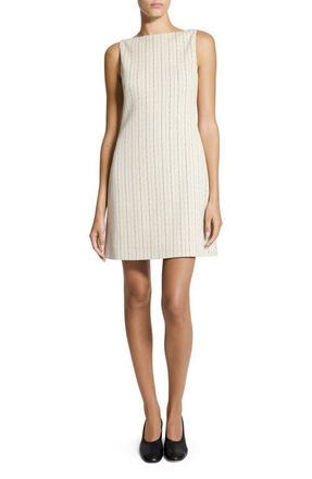 Theory Stripe Sleeveless Minidress in Oat Multi at Nordstrom, Size 00