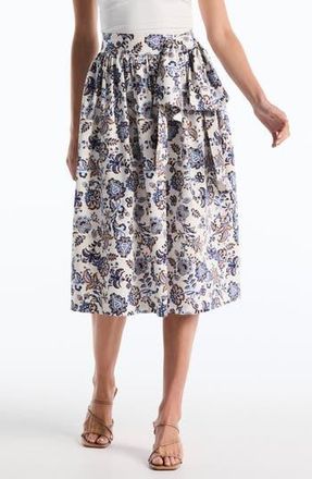 Shelli Segal Bow Tie Midi Skirt in Star White at Nordstrom Rack, Size 10
