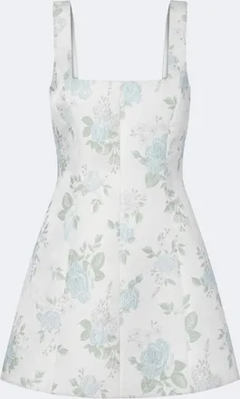 Markarian Floral lam&eacute; brocade minidress
