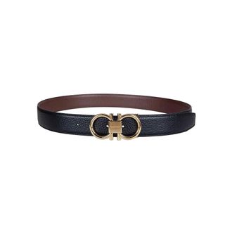 Ferragamo Belts, male, Black, Size: 110 CM Gancini Reversible Calfskin Belt