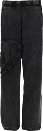 Diesel Washed Black P-Marky-Den Textured Patch Sweatpants