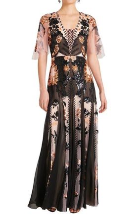 Temperley London Gilded Gown in Almond at Nordstrom, Size 10
