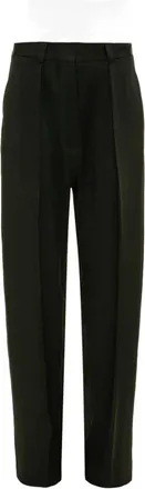 Victoria Beckham Broeken, Dames, Zwart, S, Wol, Rechte Broek