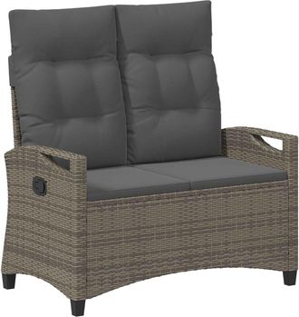 vidaXL Banco De Jard&iacute;n Gris Y Gris Oscuro 105 X 60 X 112 Cm Vidaxl