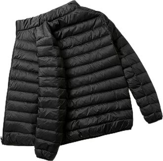 Generic Mens Duck Down Hooded Down Jacket Duck Down Feather Warm Coat black stand M