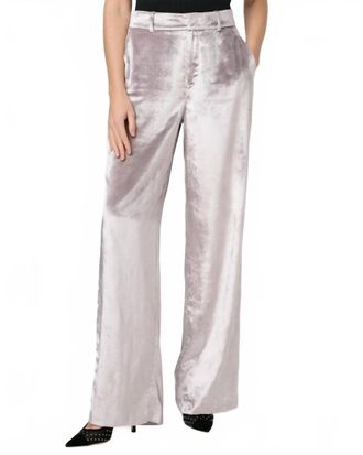 Paige Chateau Pant In Pewter Velvet