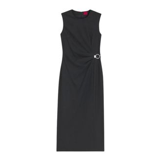HUGO BOSS Dames, Jurken, Zwart, Maat: S Viscose