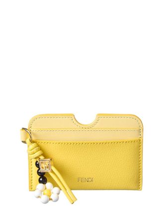 Fendi Fendi Ff Diamond Leather Card Case