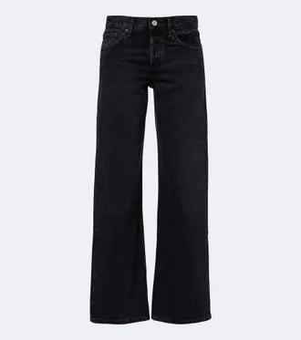 A Gold E Low Rise Loose wide-leg jeans