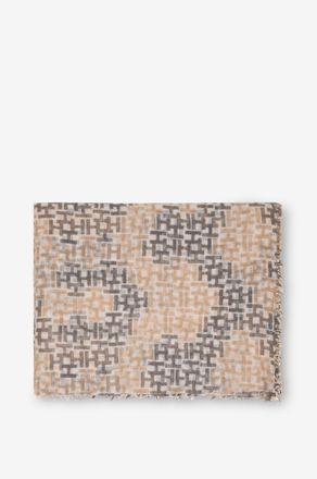 Hemisphere Rechteckiger Schal mit Logo-Motiv Double H