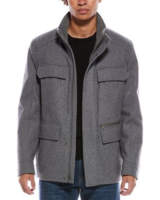 Cole Haan Multipockets Wool-Blend Field Coat