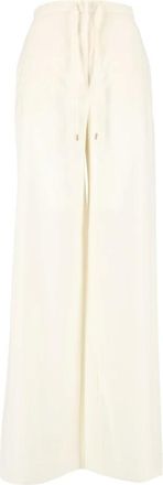 Max Mara Pantalones anchos Crisma - Trousers - Mujer - Blanco - 2XS