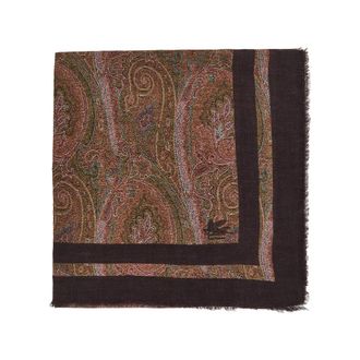 Etro Paisley modal and cashmere shawl Woman One Size