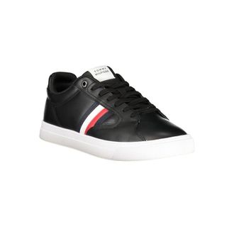 Tommy Hilfiger Leather and Polyester Sneaker - Black