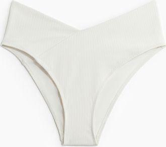 H&M Cheeky Bikinihose High Rise - White