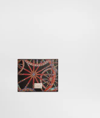 Dolce & Gabbana Carretto-print Calfskin Wallet - Man Wallets And Small Leather Goods Multicolor Onesize