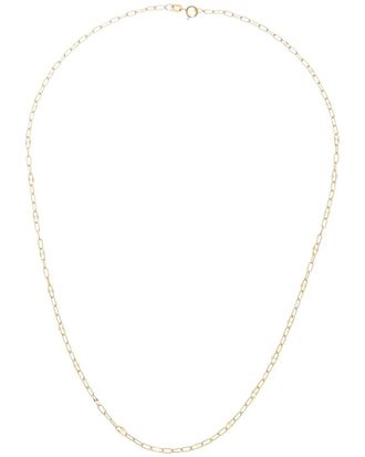 Italian Gold, Inc 10K Mirror Flat Link Station Paperclip Necklace