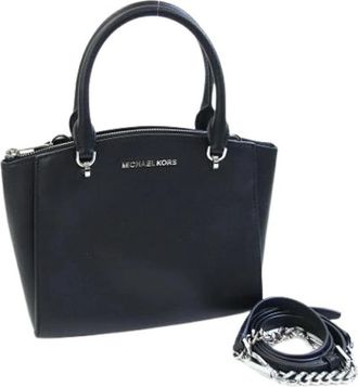 Michael Kors Pre-owned Leren Schoudertas - Dames - Vintage Handtas - Zwart - ONE Size - Leer - Vintage
