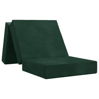 vidaXL Sof&aacute; Cama Plegable 75 X 67 X 45 Cm Verde Oscuro Vidaxl