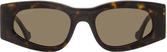 Gucci GG1754S Tapered Oval Sunglasses - Havana