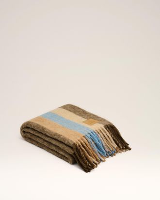 Ami Brown Mohair Striped Alexandre Mattiussi Blanket Brown - OS - Unisex