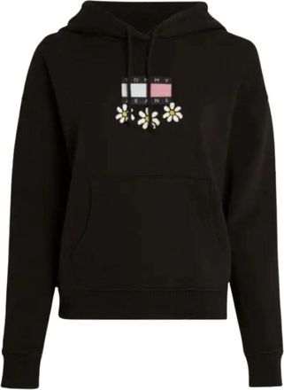 Tommy Hilfiger TJW BXY Daisy Flag Hoodie - Dames - Hoodies - Zwart - XS - Hoodies & sweatvesten
