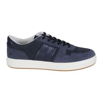 Hogan Sneakers, male, Blue, Size: 8 1/2 US Blue Suede Sneakers with Leather Details