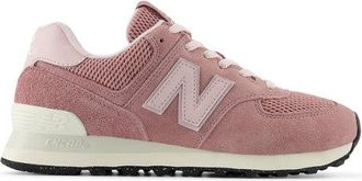 New Balance Donna 574 in Rosa/Bianca, Pelle Scamosciata/Rete, Taglia 36.5
