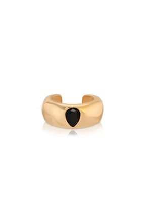 Ettika Hammered Ear Cuff in Black at Nordstrom