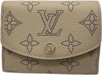 Louis Vuitton Pre-owned Mahina Wallet (M82437) - Dames - Vintage Accessoires - Beige - ONE Size - Leer - Vintage