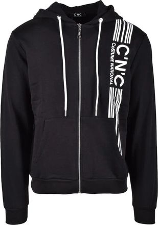 Costume National Black Hooded Cotton Sweatshirt