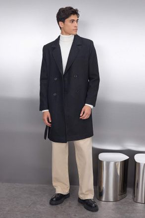 Trendyol MAN Heren Zwart Effen Lang Regular fit Jassen