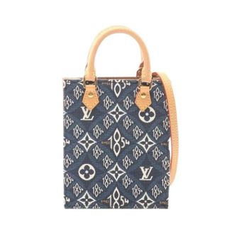 Louis Vuitton Pre-owned Tote Bags, female, Blue, Size: ONE SIZE Pre-owned Vintage Canvas Tote Bag
