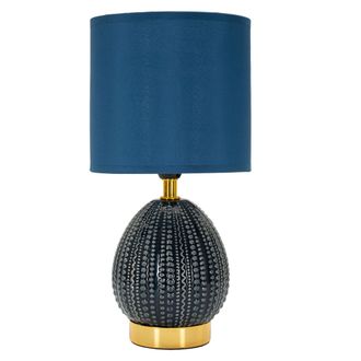 Dmora L&aacute;mpara De Mesa Yakuta, Necesita 1 Bombilla, Casquillo E14, Pantalla, Azul