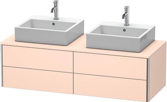 Duravit Mueble De Pared Duravit Xsquare 140.0 X 54.8 Cm, 4 Cajones Xs4916b, Color (frente/cuerpo): Albaricoque Perla Seda Laca Mate - Xs4916b2020