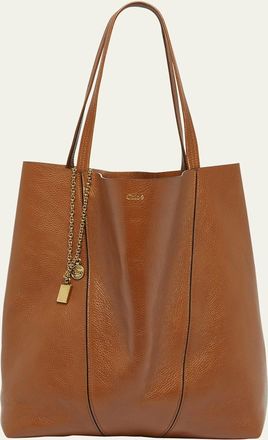 Chlo&eacute; Spin North-South Tote Bag in Leather