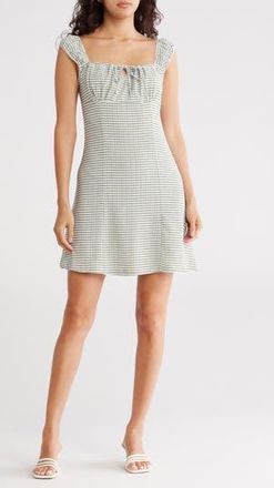 Madden Girl Emma Fit & Flare Dress in Sage/Ivory at Nordstrom Rack, Size X-Large