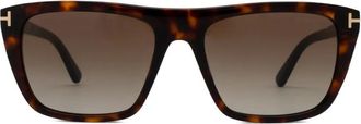Tom Ford Eyewear Occhiali da sole rettangolari Aslan - Marrone