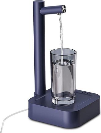 OEM Dispensador De Agua De Sobremesa, Dispensador El&eacute;ctrico De Botellas De Agua De 7 Niveles, Bomba De Agua Potable Recargable Por Usb, Azul Marino