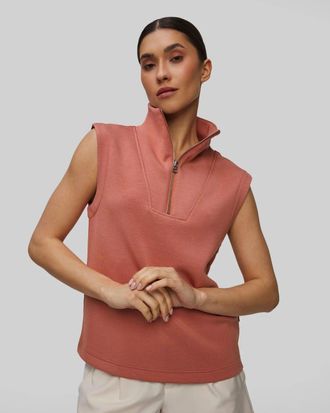 Canyon Magnolia 2.0 Tank Top Womens Canyon Rose Half-Zip Sleeveless DSGL1231